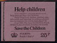 Great Britain 1973 Save Help The Children 25p booklet dated June 1973 complete and fine SG DH52