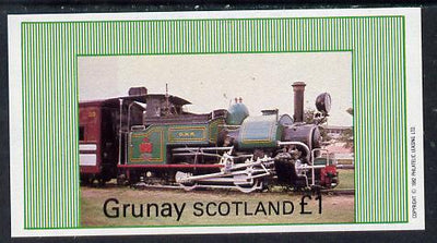 Grunay 1982 Steam Locos #01 imperf souvenir sheet (£1 value) unmounted mint