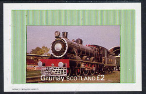 Grunay 1982 Steam Locos #01 imperf deluxe sheet (£2 value) unmounted mint