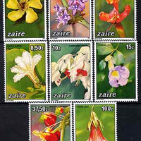 Zaire 1984 Flowers perf set of 8 unmounted mint SG 1187-94