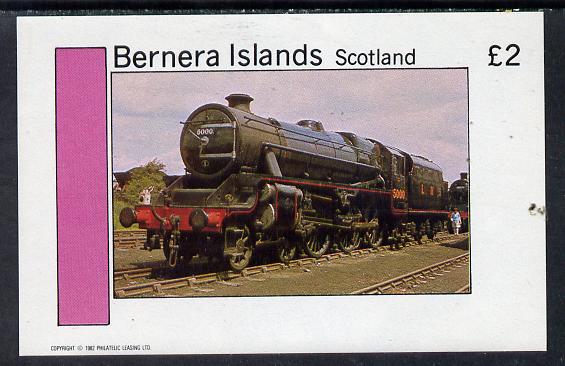 Bernera 1982 Steam Locos #04 imperf deluxe sheet (£2 value) unmounted mint