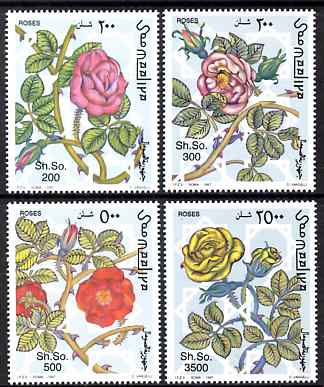 Somalia 1997 Roses perf set of 4 unmounted mint. Note this item is privately produced and is offered purely on its thematic appeal Michel 653-6