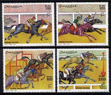 Somalia 2000 Horse Racing perf set of 4 unmounted mint. Note this item is privately produced and is offered purely on its thematic appeal Michel 832-5