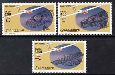 Somalia 2002 Sail Flying perf set of 3 unmounted mint. Note this item is privately produced and is offered purely on its thematic appeal Michel 995-7