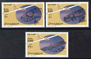 Somalia 2002 Sail Flying perf set of 3 unmounted mint. Note this item is privately produced and is offered purely on its thematic appeal Michel 995-7