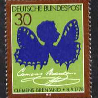 Germany - West 1978 Birth Bicentenary of Clemens Brentano (poet) unmounted mint, SG1869