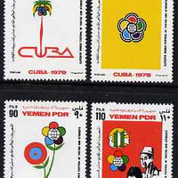 Yemen - Republic 1978 11th World Youth Festival perf set of 4 unmounted mint, SG 207-10