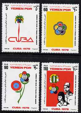 Yemen - Republic 1978 11th World Youth Festival perf set of 4 unmounted mint, SG 207-10