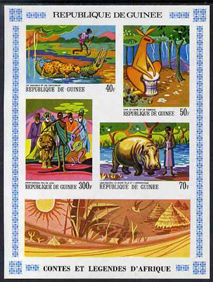 Guinea - Conakry 1968 Paintings of African Legends #2 imperf m/sheet unmounted mint SG MS 657