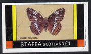 Staffa 1982 Butterflies (White Admiral) imperf souvenir sheet (£1 value) unmounted mint