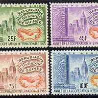 Guinea - Conakry 1965 International Co-operation Year perf set of 4 unmounted mint SG 501-4