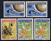 Guinea - Conakry 1969 Moon Flight of Apollo 8 overprinted perf set of 5 unmounted mint SG 684-8
