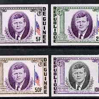 Guinea - Conakry 1964 Kennedy Memorial imperf set of 4 from limited printing unmounted mint as SG 426-9