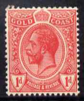 Gold Coast 1913-21 KG5 1d scarlet unmounted mint SG 72a
