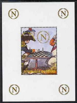 Chad 2009 Napoleon #1 Playing Chess with Cornwallis perf deluxe sheet unmounted mint. Note this item is privately produced and is offered purely on its thematic appeal.