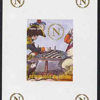 Chad 2009 Napoleon #1 Playing Chess with Cornwallis imperf deluxe sheet unmounted mint. Note this item is privately produced and is offered purely on its thematic appeal.