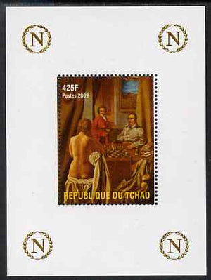 Chad 2009 Napoleon #2 Playing Chess & Nude perf deluxe sheet unmounted mint. Note this item is privately produced and is offered purely on its thematic appeal.