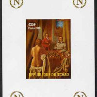 Chad 2009 Napoleon #2 Playing Chess & Nude imperf deluxe sheet unmounted mint. Note this item is privately produced and is offered purely on its thematic appeal.