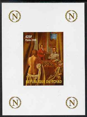 Chad 2009 Napoleon #2 Playing Chess & Nude imperf deluxe sheet unmounted mint. Note this item is privately produced and is offered purely on its thematic appeal.