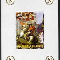 Chad 2009 Napoleon #4 Crossing the Alps by David perf deluxe sheet unmounted mint. Note this item is privately produced and is offered purely on its thematicappeal.