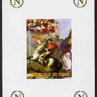 Chad 2009 Napoleon #4 Crossing the Alps by David imperf deluxe sheet unmounted mint. Note this item is privately produced and is offered purely on its thematic appeal.