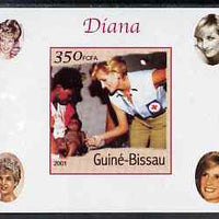 Guinea - Bissau 2001 Princess Diana #1 imperf deluxe sheet unmounted mint. Note this item is privately produced and is offered purely on its thematic appeal