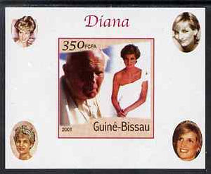 Guinea - Bissau 2001 Princess Diana #2 (with the Pope) imperf deluxe sheet unmounted mint. Note this item is privately produced and is offered purely on its thematic appeal