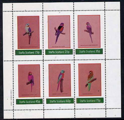 Staffa 1982 Parrakeets perf set of 6 values (15p to 75p) unmounted mint