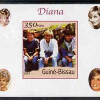 Guinea - Bissau 2001 Princess Diana #4 imperf deluxe sheet unmounted mint. Note this item is privately produced and is offered purely on its thematic appeal