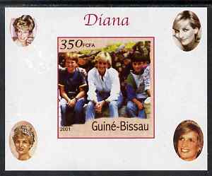 Guinea - Bissau 2001 Princess Diana #4 imperf deluxe sheet unmounted mint. Note this item is privately produced and is offered purely on its thematic appeal