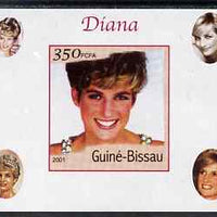 Guinea - Bissau 2001 Princess Diana #6 imperf deluxe sheet unmounted mint. Note this item is privately produced and is offered purely on its thematic appeal