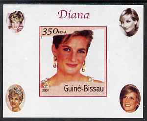 Guinea - Bissau 2001 Princess Diana #7 imperf deluxe sheet unmounted mint. Note this item is privately produced and is offered purely on its thematic appeal