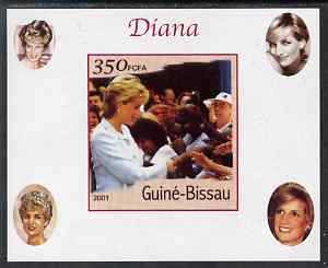 Guinea - Bissau 2001 Princess Diana #8 imperf deluxe sheet unmounted mint. Note this item is privately produced and is offered purely on its thematic appeal