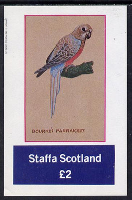 Staffa 1982 Bourkes Parrakeet imperf deluxe sheet (£2 value) unmounted mint