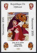 Djibouti 2008 Beijing & Vancouver Olympics - Disney - Beauty & the Beast imperf deluxe sheet #2 unmounted mint. Note this item is privately produced and is offered purely on its thematic appeal