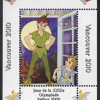 Djibouti 2008 Beijing & Vancouver Olympics - Disney - Peter Pan perf deluxe sheet #1 unmounted mint. Note this item is privately produced and is offered purely on its thematic appeal