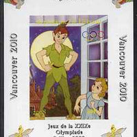 Djibouti 2008 Beijing & Vancouver Olympics - Disney - Peter Pan imperf deluxe sheet #1 unmounted mint. Note this item is privately produced and is offered purely on its thematic appeal