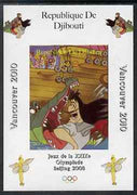 Djibouti 2008 Beijing & Vancouver Olympics - Disney - Peter Pan imperf deluxe sheet #2 unmounted mint. Note this item is privately produced and is offered purely on its thematic appeal