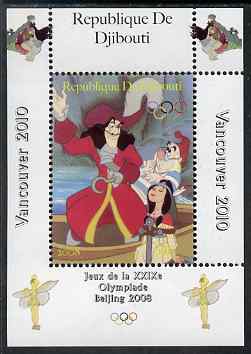 Djibouti 2008 Beijing & Vancouver Olympics - Disney - Peter Pan perf deluxe sheet #4 unmounted mint. Note this item is privately produced and is offered purely on its thematic appeal