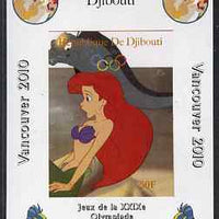 Djibouti 2008 Beijing & Vancouver Olympics - Disney - The Little Mermaid imperf deluxe sheet #1 unmounted mint. Note this item is privately produced and is offered purely on its thematic appeal