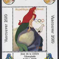 Djibouti 2008 Beijing & Vancouver Olympics - Disney - The Little Mermaid perf deluxe sheet #2 unmounted mint. Note this item is privately produced and is offered purely on its thematic appeal