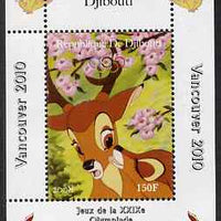 Djibouti 2008 Beijing & Vancouver Olympics - Disney - Bambi perf deluxe sheet #2 unmounted mint. Note this item is privately produced and is offered purely on its thematic appeal