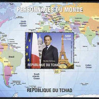 Chad 2009 World Personalities - Sarkozy & Eiffel Tower perf s/sheet unmounted mint. Note this item is privately produced and is offered purely on its thematic appeal.