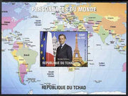 Chad 2009 World Personalities - Sarkozy & Eiffel Tower perf s/sheet unmounted mint. Note this item is privately produced and is offered purely on its thematic appeal.