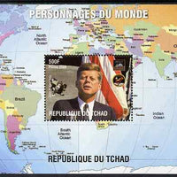 Chad 2009 World Personalities - John F Kennedy perf s/sheet unmounted mint. Note this item is privately produced and is offered purely on its thematic appeal.