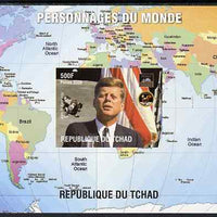Chad 2009 World Personalities - John F Kennedy imperf s/sheet unmounted mint. Note this item is privately produced and is offered purely on its thematic appeal.