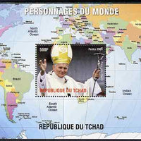 Chad 2009 World Personalities - The Pope perf s/sheet unmounted mint. Note this item is privately produced and is offered purely on its thematic appeal.