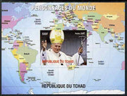 Chad 2009 World Personalities - The Pope imperf s/sheet unmounted mint. Note this item is privately produced and is offered purely on its thematic appeal.