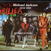 Chad 2009 Michael Jackson #4 - Thriller perf s/sheet unmounted mint. Note this item is privately produced and is offered purely on its thematic appeal.