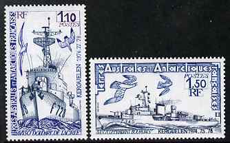 French Southern & Antarctic Territories 1980 Frigate Ships perf set of 2 unmounted mint SG 136-7